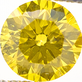Picture of 0.9 Carats, Round Diamond with Ideal Cut,Vivid Yellow Color, SI1 