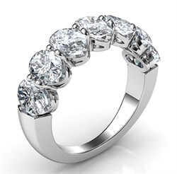 Picture of 7 natural Oval diamonds  ring, 0.40 carats each