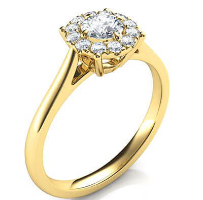  Preset Engagement ring with 0.30 center and 0.15 sides
