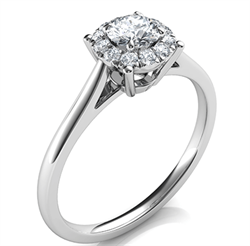 Picture of Delicate halo preset engagement ring 0.42 carat total