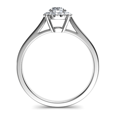 Cushion Pre Set Delicate Halo engagement ring 0.40 carat total