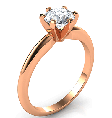 6 prongs Classic solitaire engagement ring settings