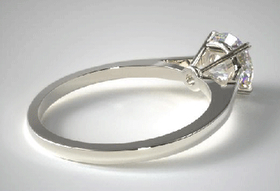 High Profile Cathedral engagement ring for all diamond shapes