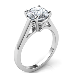 Picture of High Profile Cathedral engagement ring for all diamond shapes