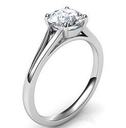 Picture of Split band Solitaire cathedral engagement ring for all diamond shapes-Stacy