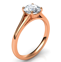 Picture of Rose Gold Split band Solitaire engagement ring for all diamond shapes