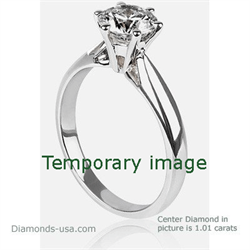 Picture of Martini prongs head diamond engagement ring for 3 carats & up diamonds