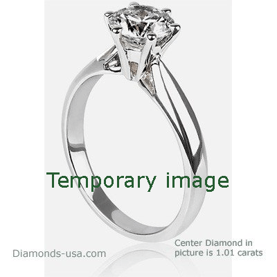 Martini prongs head diamond engagement ring for 3 carats & up diamonds