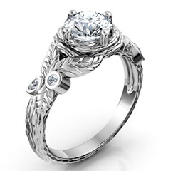 Picture of Leaf engagement ring