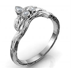 Picture of Leaf matching wedding ring for Joyce Leaf engagement ring