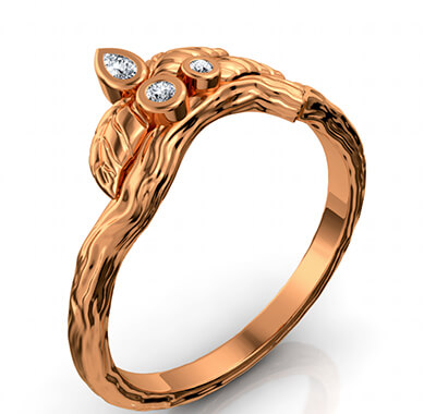 Leaf matching wedding ring for Joyce Leaf engagement ring