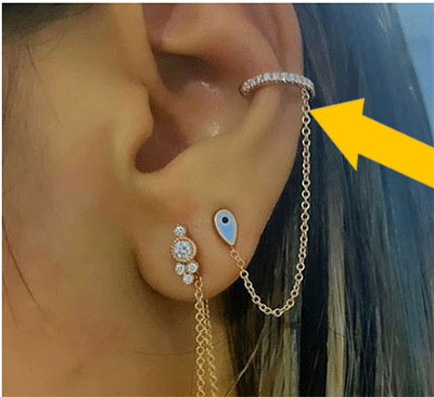 Diamonds and enemal earring set