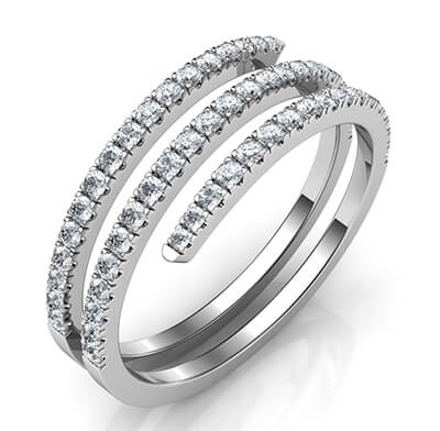Anillo espiral con diamantes de 0,45 quilates