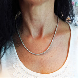 Foto Collar de diamantes de tenis de 10 quilates de