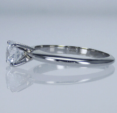 Ready to ship 0.71 carat F VS2 Ideal-Cut. In - 14K White Gold