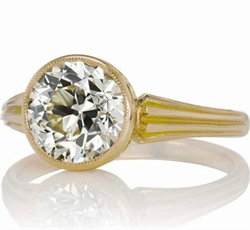 Picture of Low Profile Vintage replica bezel set engagement ring forr most shapes