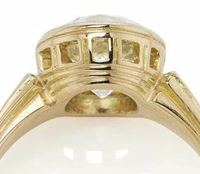 Anillo de compromiso con bisel de réplica vintage de perfil bajo para la mayoría de las formas