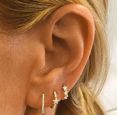 13 mm hoop earrings 0.13 carat diamonds
