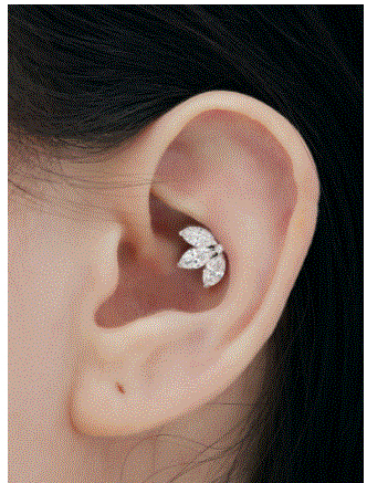 Lotus marquise diamond earring 0.36 carats