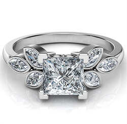 Picture of Engagement ring for all shapes with 0.60  side diamonds