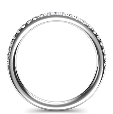 2 mm Wedding ring set with 0.23 carat diamonds