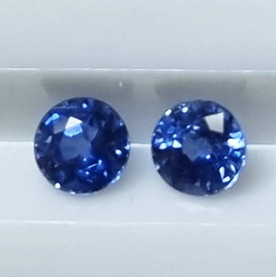 1.50Cts Designers pave set diamond stud earrings with Ceylon Sapphires 1.25 CTS