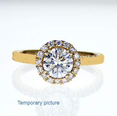 Delicate Halo engagement ring