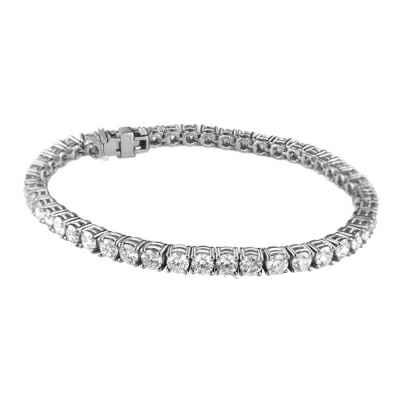 10 carats F SI1Very-Good Cut, natural diamonds tennis bracelet