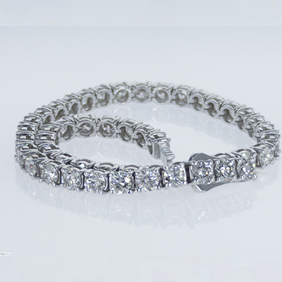 6.58 carats G VS2 Very-Good Cut diamonds tennis bracelet 