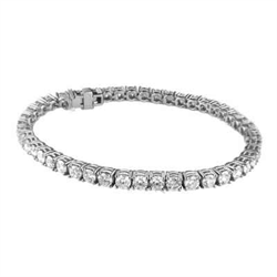 Foto Brazalete de tenis con diamantes G VS2 de 6,58 quilates de talla muy buena de