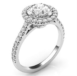 Picture of Halo Engagement Ring for Rounds, 1.7 mm band