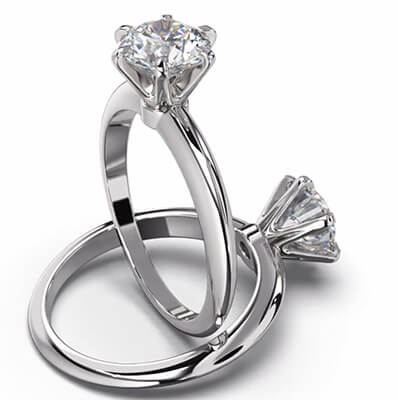  Classic 6 Prongs Solitaire Engagement Ring for all Rounds