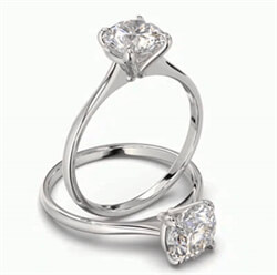 Picture of Low or High profile cathedral solitaire engagement ring