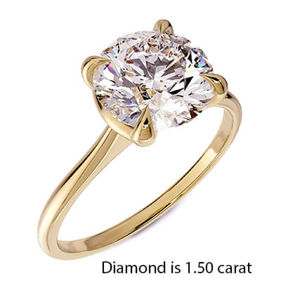 Low or High profile cathedral solitaire engagement ring