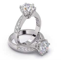 Picture of Designers engagement ring with round diamonds