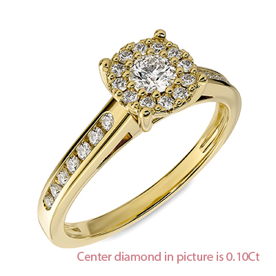 0.22 Total carat, F SI1 Very-Good Cut, natural diamonds engagement ring