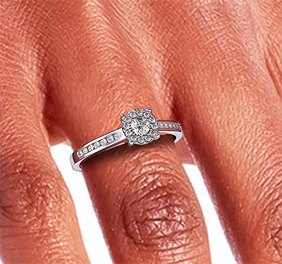 0.22 Total carat, F SI1 Very-Good Cut, natural diamonds engagement ring
