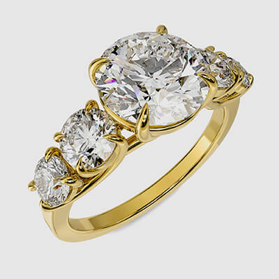 Trellis engagement ring setting, set with 4 side natural diamonds, total 1.30 carats F SI1 Very-Good Cut