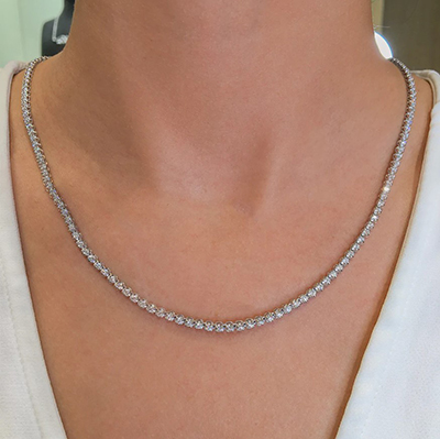 8.5 carats F SI1, Very-Good Cut , diamonds,tennis necklace
