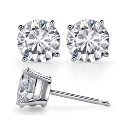 Picture of 0.30 carats Round  diamond stud earrings. G VS2