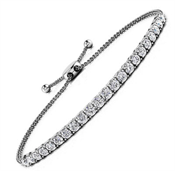 Picture of 3 Carat adjustable Bolo Diamonds Tennis Bracelet I, VS, Very Good Cut 