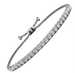 Picture of 4 Carat adjustable Bolo Diamonds Tennis Bracelet I, VS, Very Good Cut 