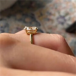 Picture of Basket Low Profile solitaire engagement ring for 3 carats diamonds