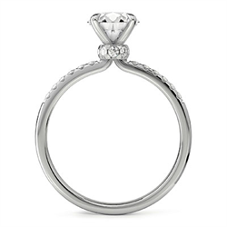 Picture of Hidden Halo Engagement ring Setting, with 0.20 cts sides G VS2, very-good to ideal-cut