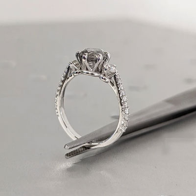 1.34 total carat weight Salt and Pepper  center 1 carat
