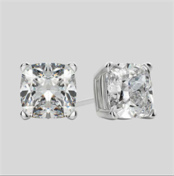 Picture of Cushion cut diamond stud earrings