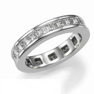 Princess and Baguettes diamond eternity band