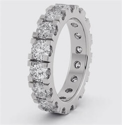 Picture of 3.85 mm eternity ring, 2.40 carats, GIA E F VVS2 VS1