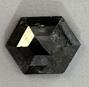 1 carat center Salt and Pepper natural diamonds, black, grey