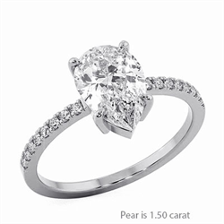 Picture of Low Profile engagement ring for all shapes all carats